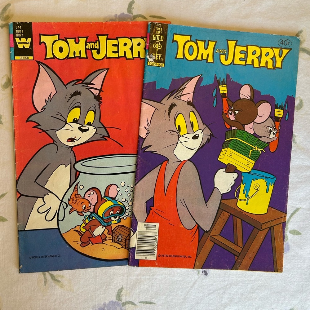 60s 70s Vintage Cartoon Tom and Jerry Comic Books